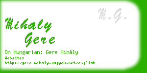 mihaly gere business card