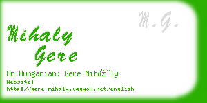 mihaly gere business card